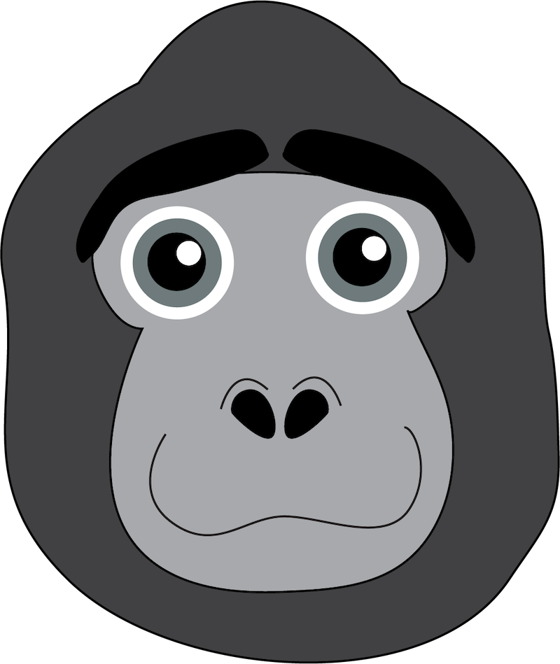 Headshot for the FitMoji Goji the Gorilla